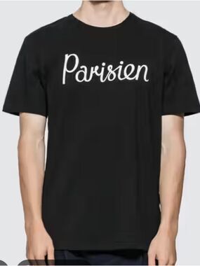 Maison Kitsune Navy Cotton T-Shirt Size Medium